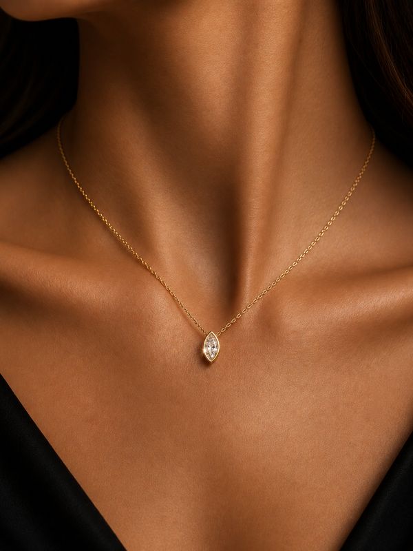 0.70ct Marquise Lab Diamond Necklace