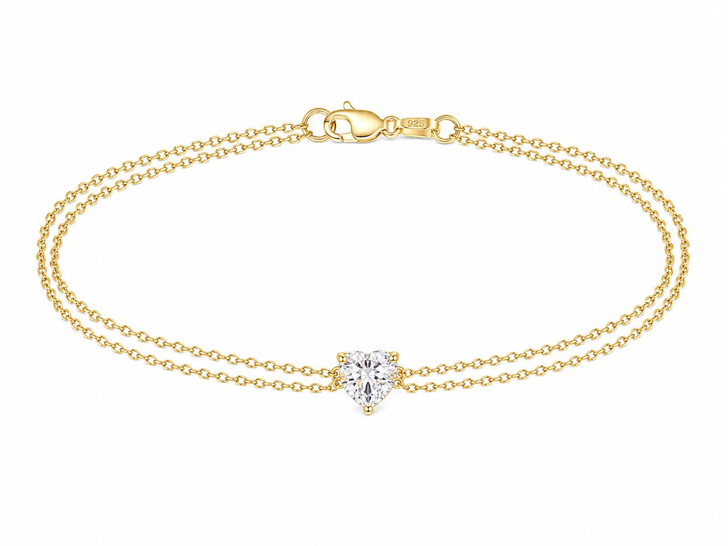 0.70ct Heart Lab Diamond Bracelet