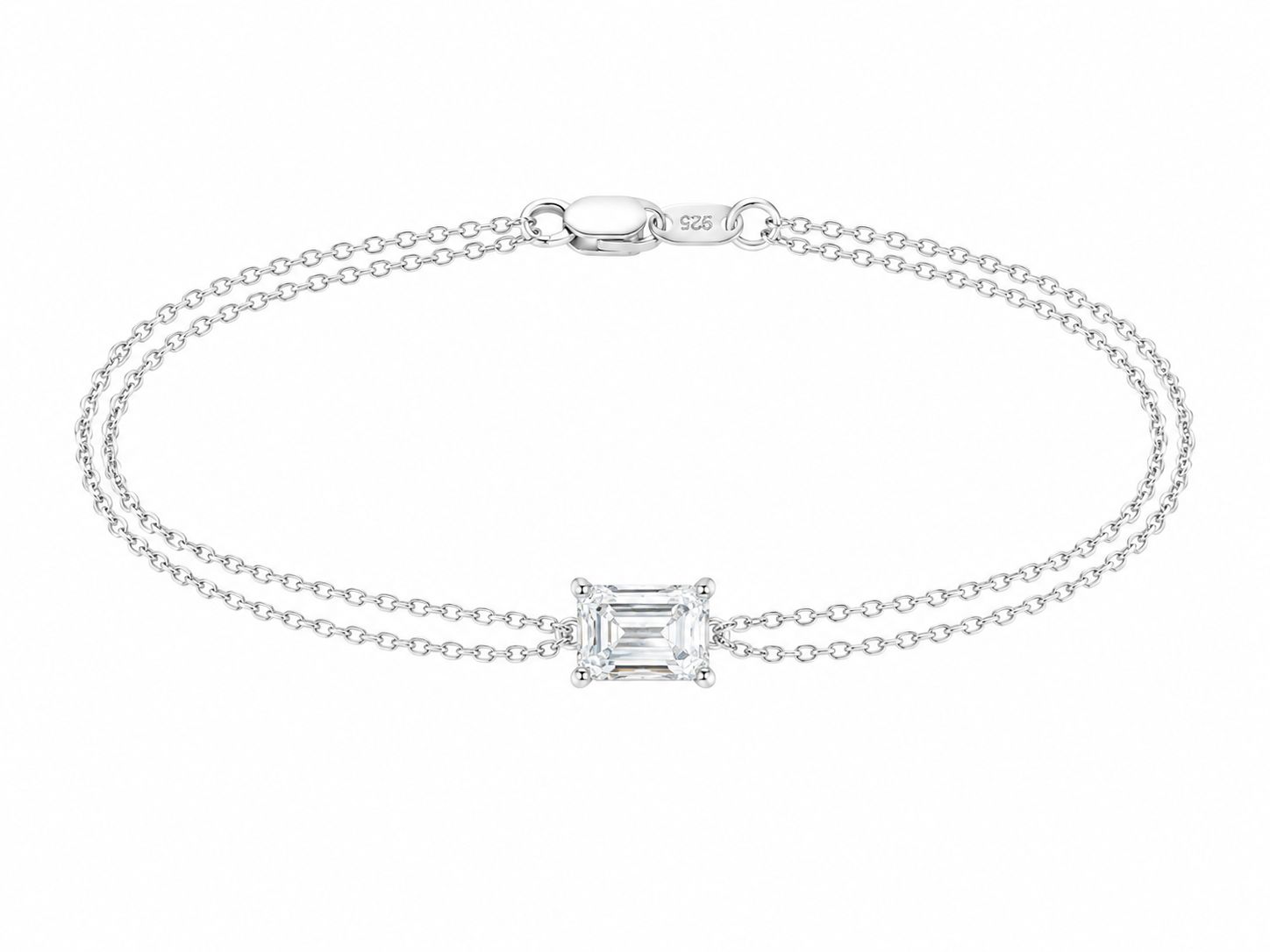 1ct Emerald Lab Diamond Bracelet