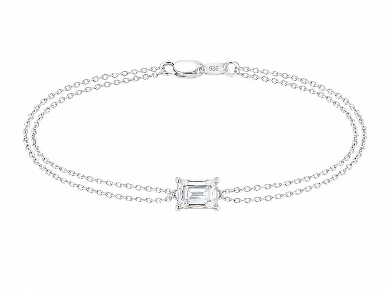 1ct Emerald Lab Diamond Bracelet