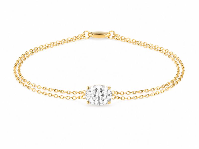 1ct Oval Lab Diamond Bracelet