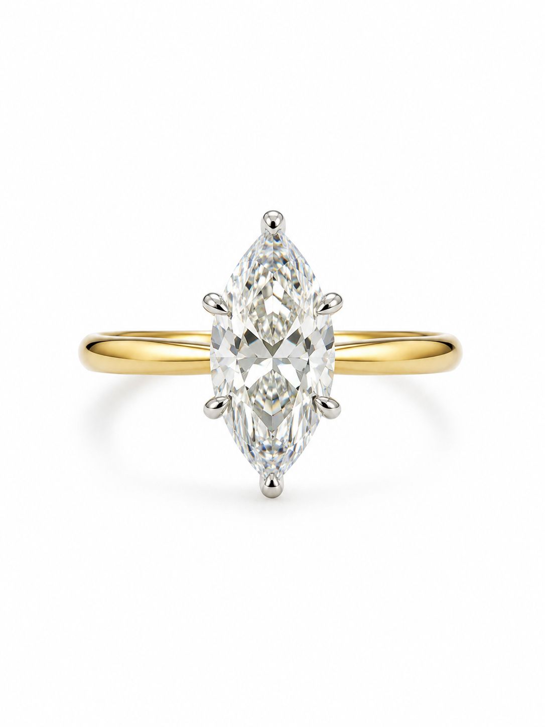 2.50ct Marquise Lab Grown Diamond Hidden Halo Engagement Ring