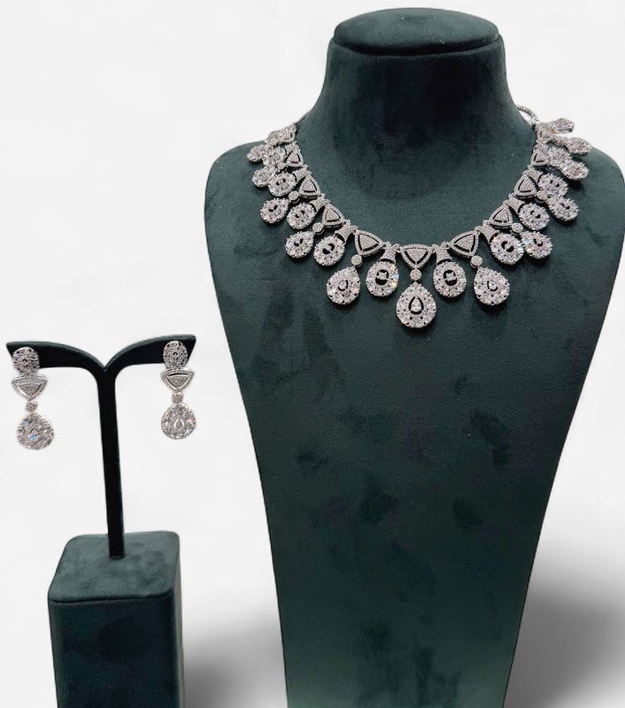 Elora CZ Drop Necklace Set