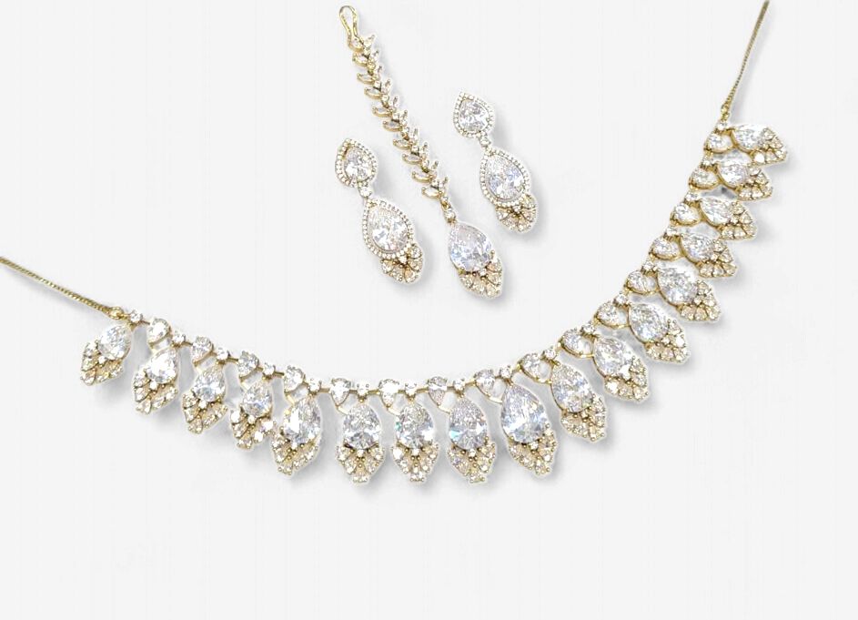 Ziva CZ Mehandi Necklace Set