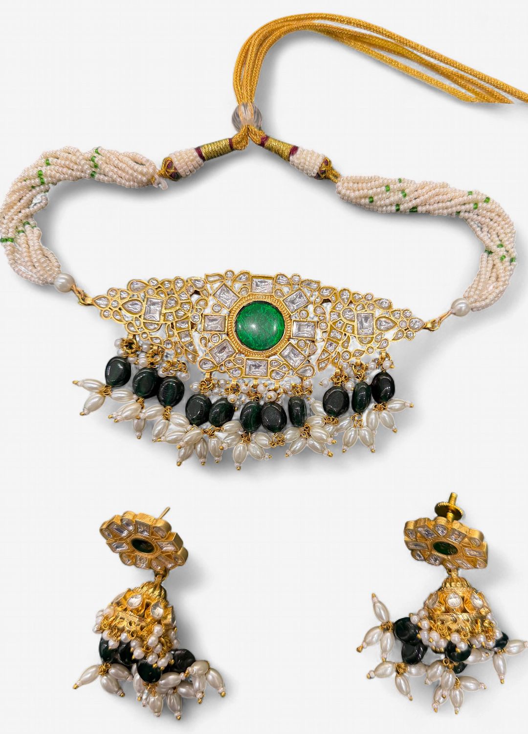 Zareen Emerald Kundan Choker Set