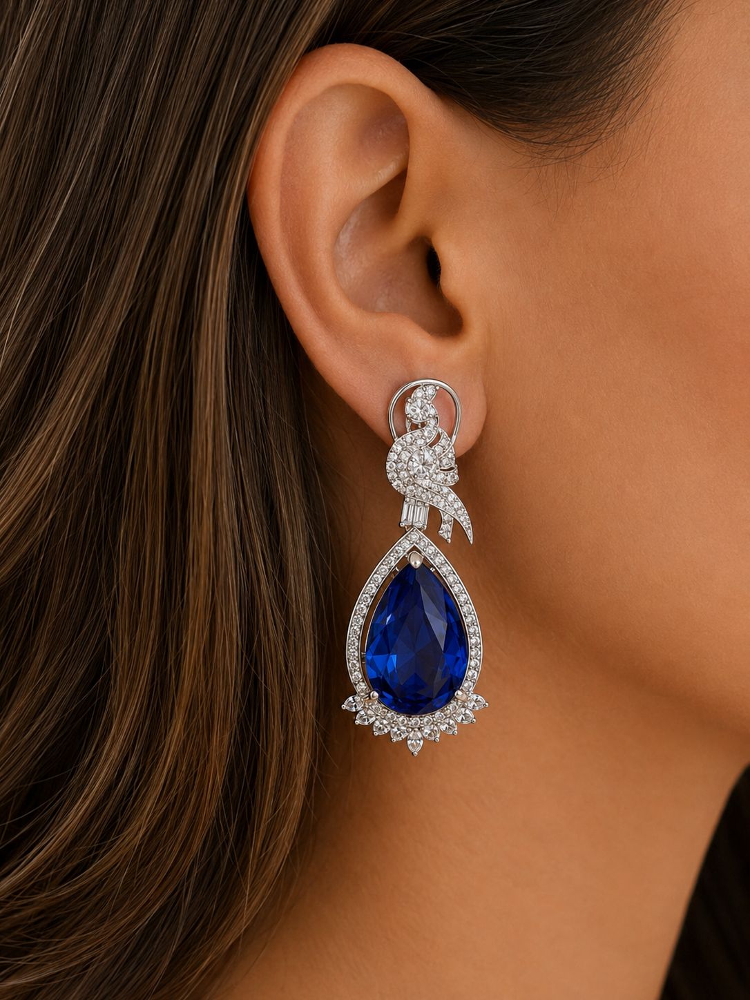 Sienna Sapphire Drop Earrings