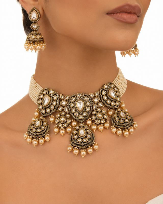 Zareefa Kundan Choker Set