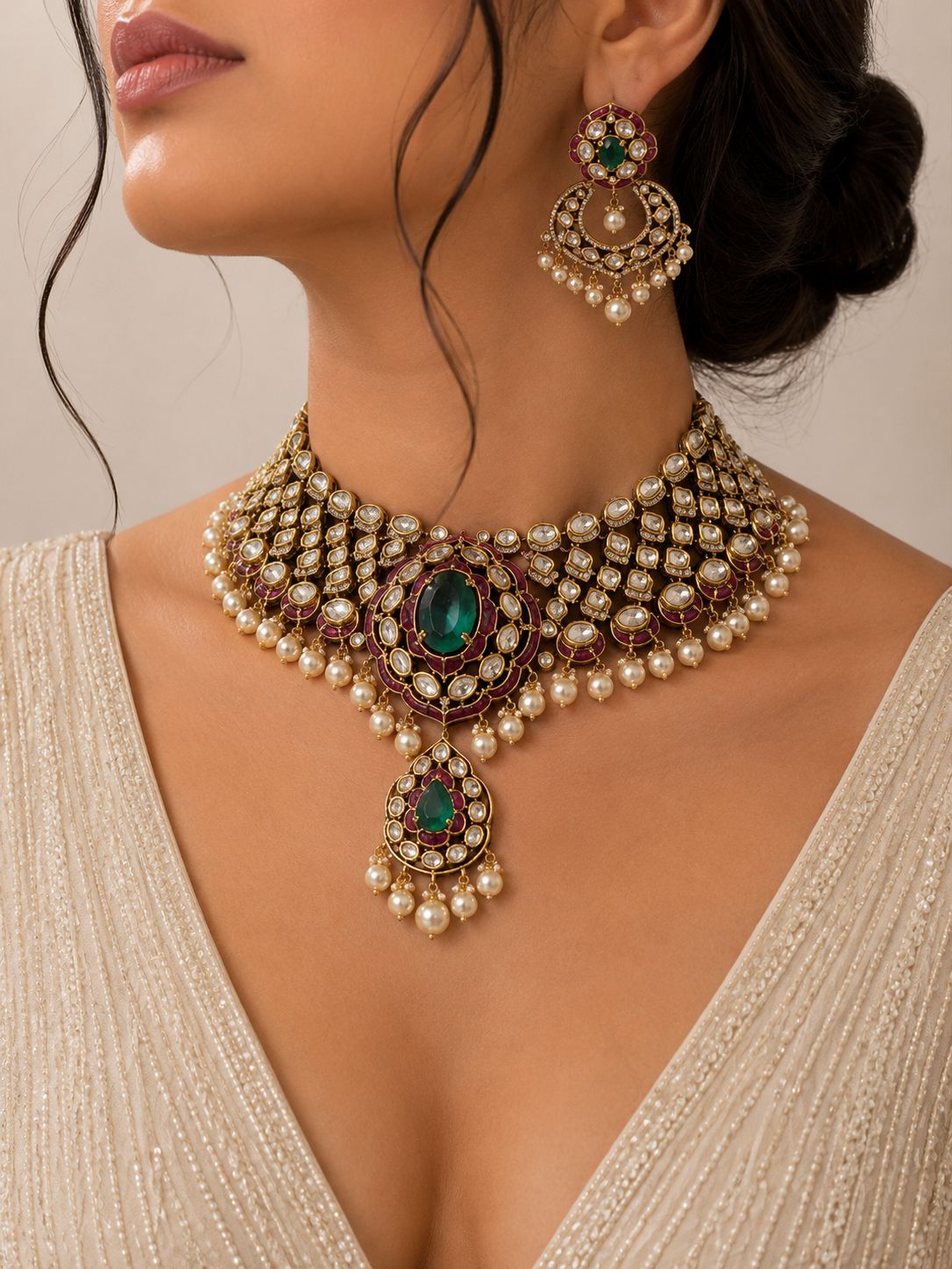 Emerald Royale Necklace Set