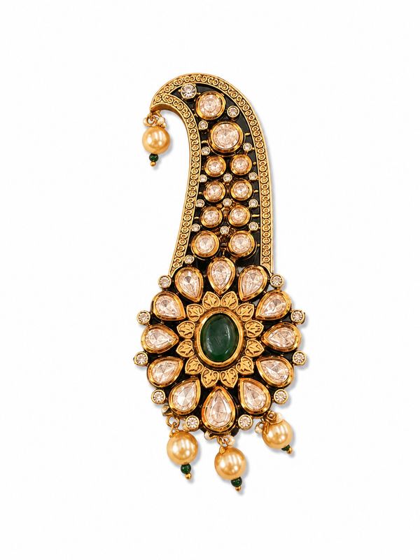 Emerald Kundan Groom Kalgi