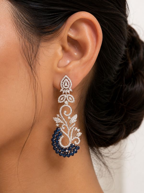 Sapphire Bloom Earrings