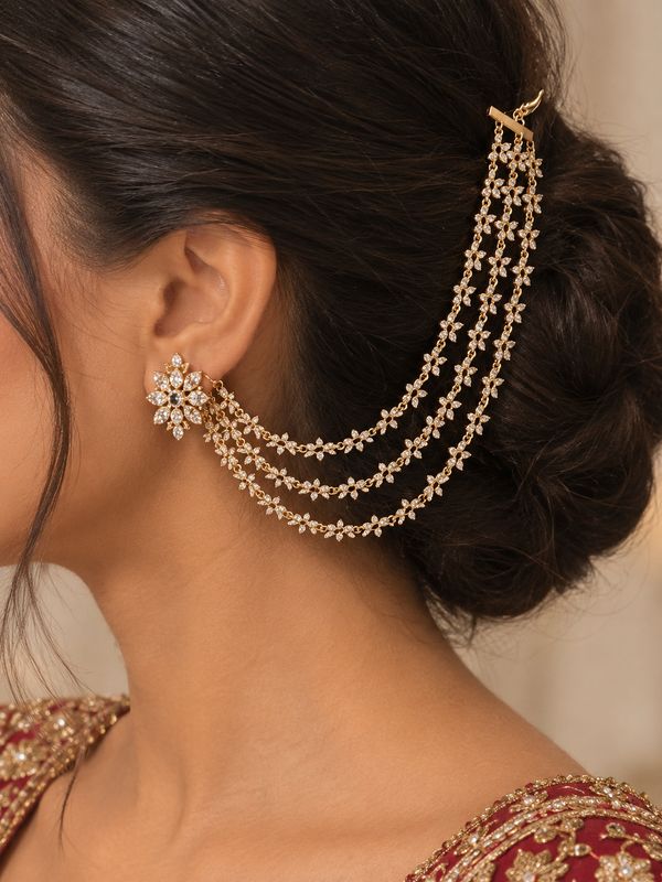 Ziya Floral Sahare Ear Chains