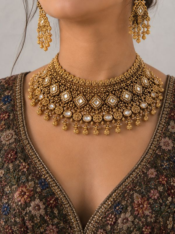 Zarina Kundan Bridal Set