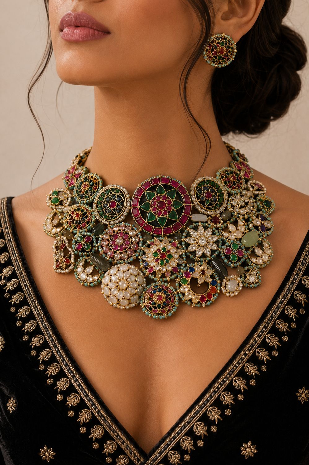 Mehira Mirror Necklace Set