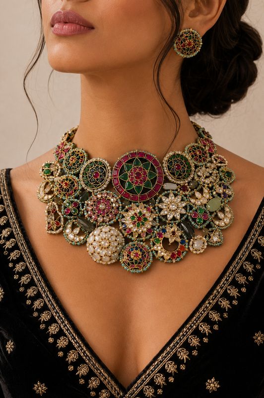 Mehira Mirror Necklace Set