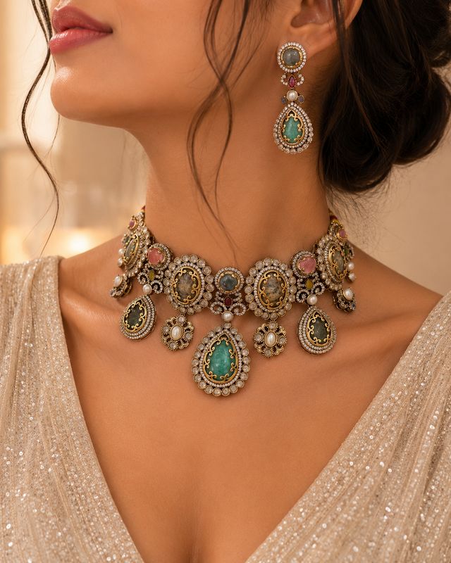 Navratan Royale Heritage Choker Set