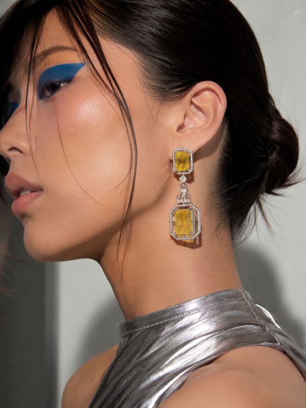 Monarch Gemstone Drop Earrings