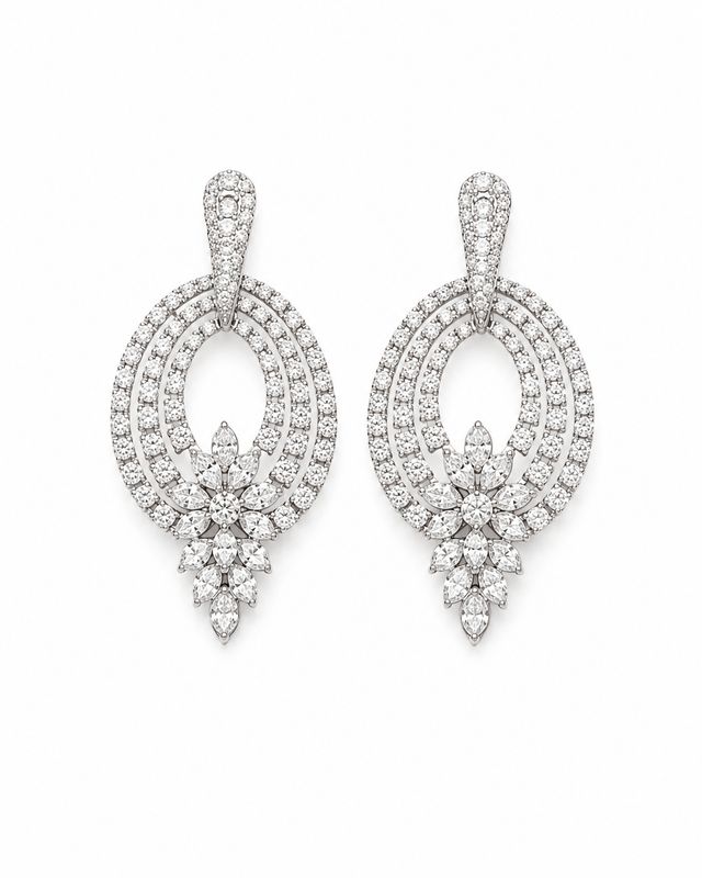 Aurelia Halo Drop Earrings