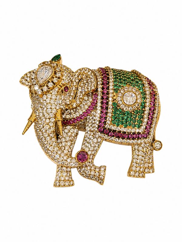 Raja Elephant Statement Brooch
