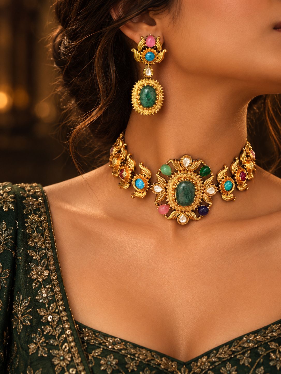 Avani Navratan Choker Set