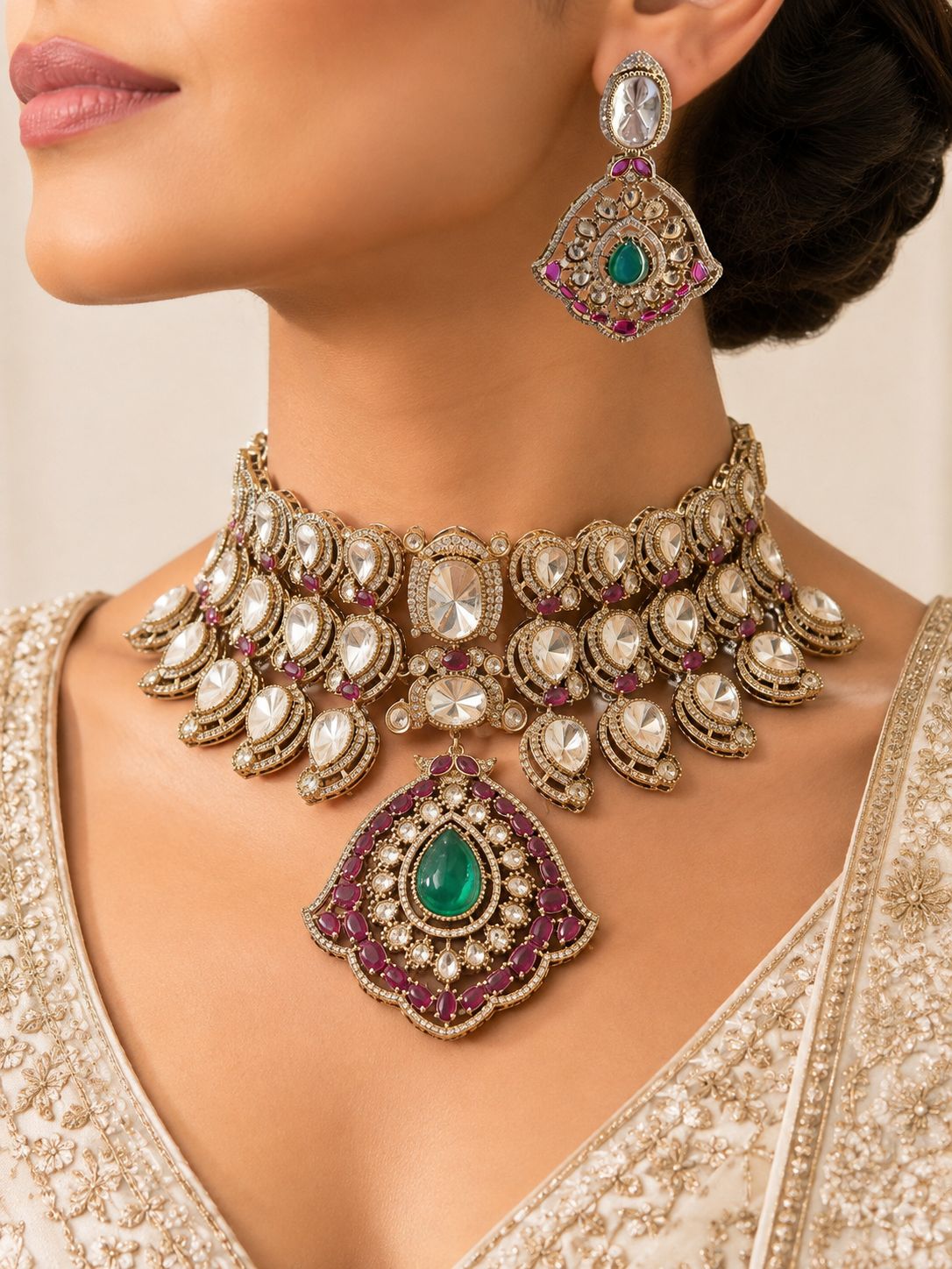 Anaya Polki Choker Set
