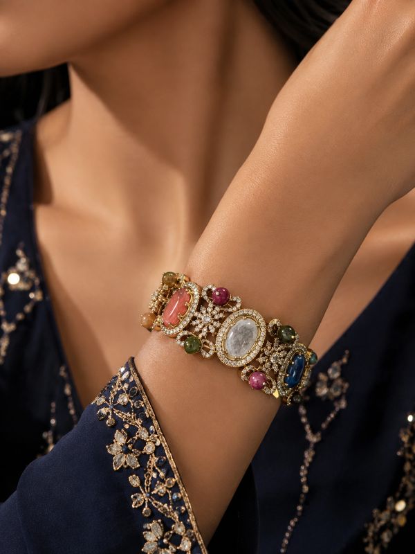 Nayara Navratan Statement Bangle