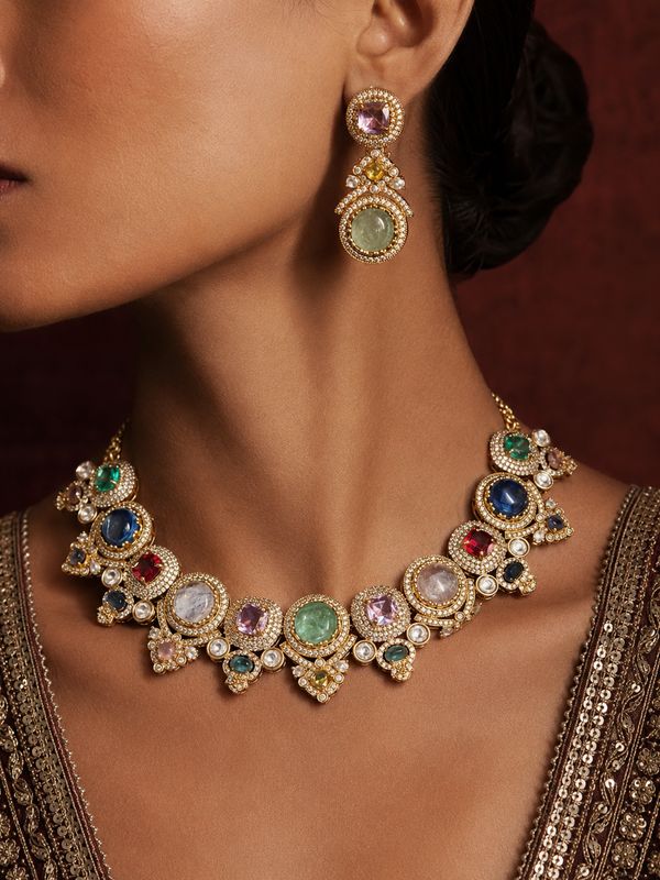 Aurelia Navratan Necklace Set