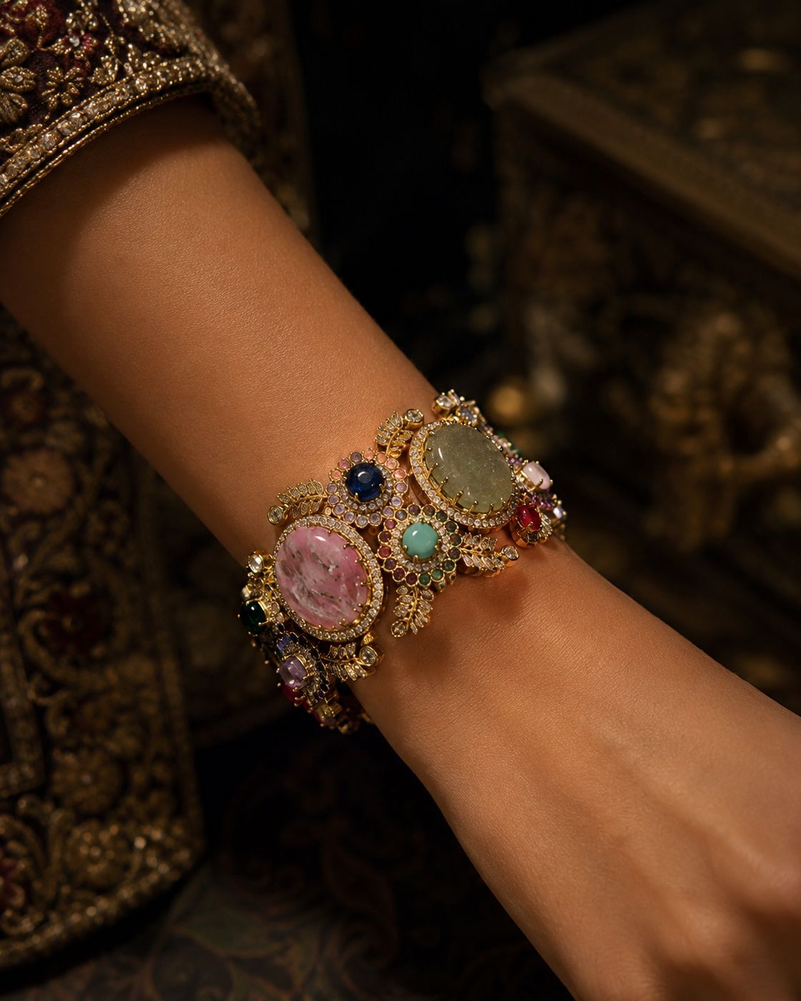 Zariya Navratan Statement Bangle