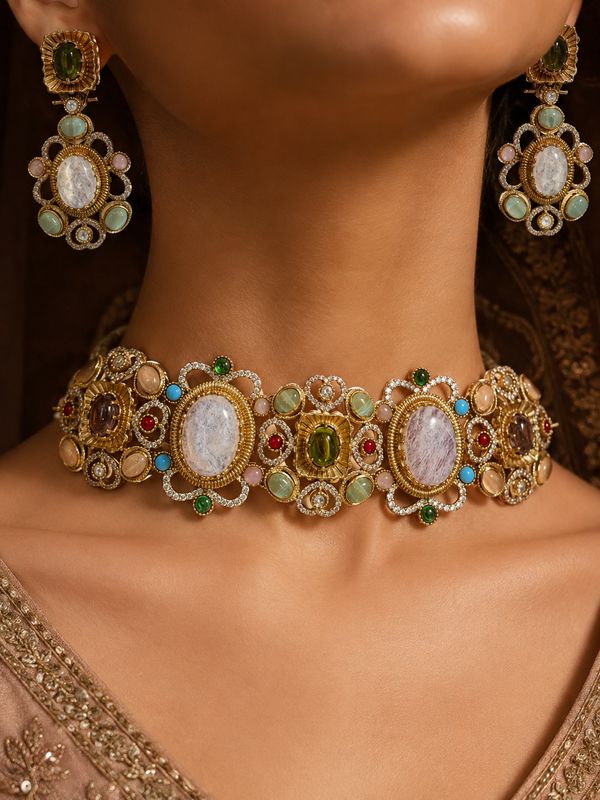 Aavya Navratan Choker Set