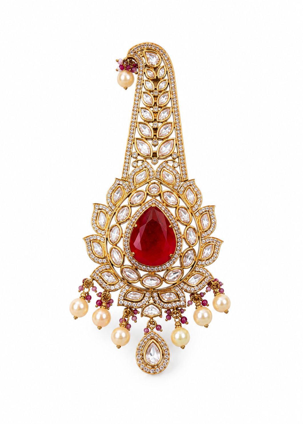 Ruby Kundan Groom Kalgi