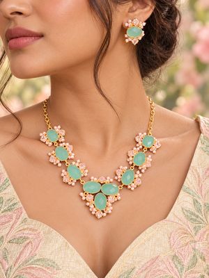 Niya Mint Necklace Set
