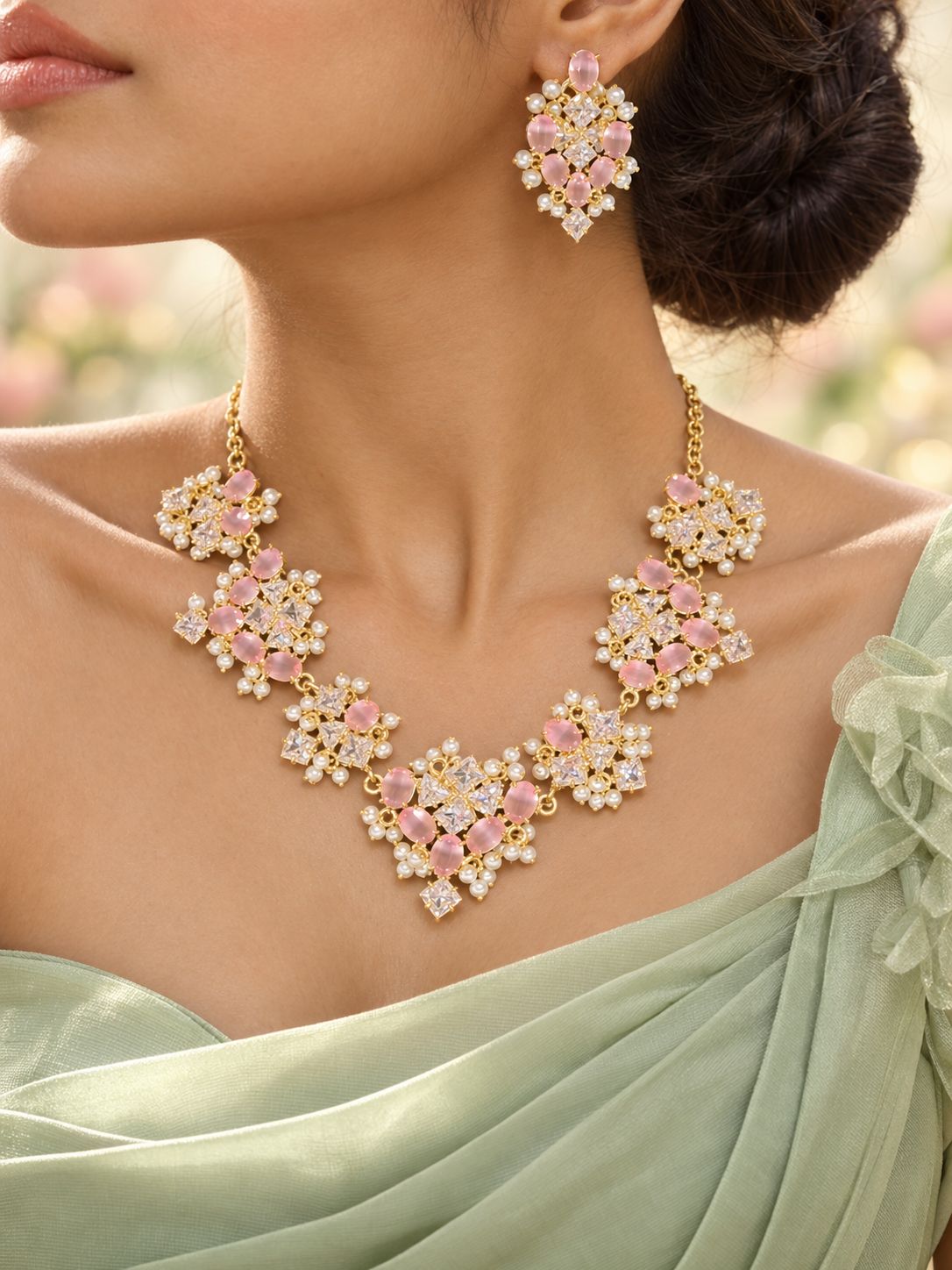 Nyla Pearl Set, Colour: Pink