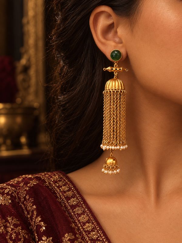 Zar Mahal Tassel Earrings