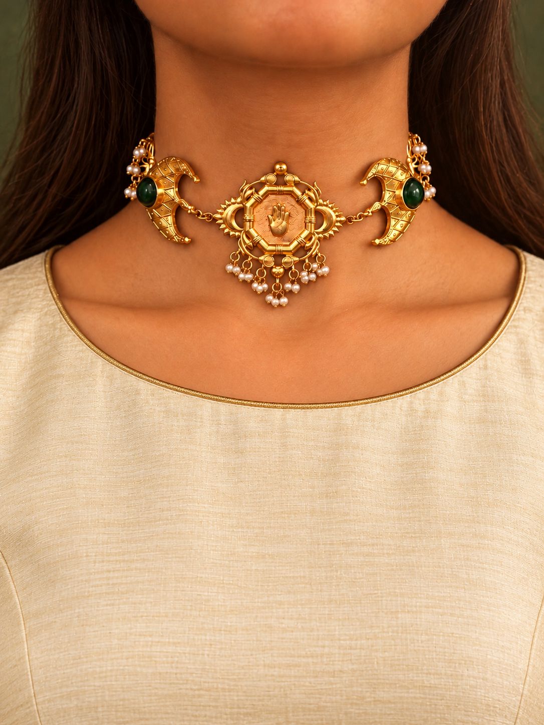 Mehrab Crescent Choker