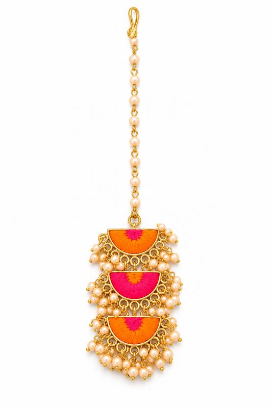 Mira Layered Silk Thread Tikka