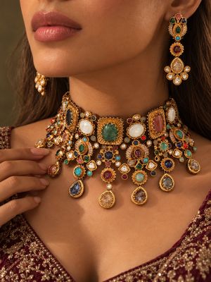 Maharani Navratan Choker Set