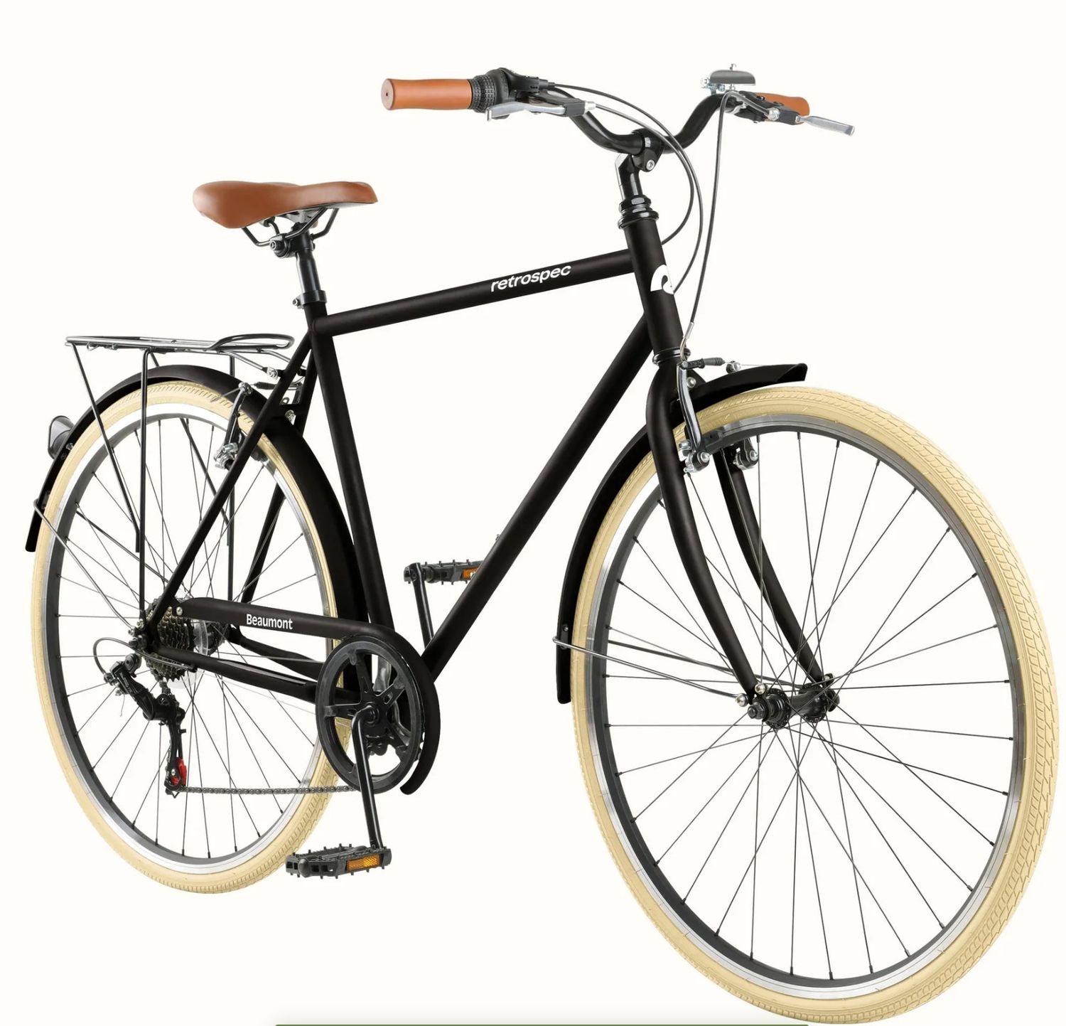 Retrospec Beaumont 7sp City Bike , Color: Matte Black, Size: 50cm (S)