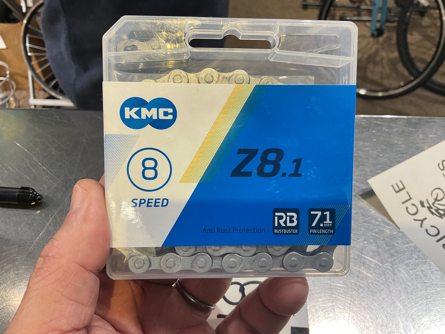 CHAIN KMC Z8.1 INDEL 6/7/8 RUSTBUSTER SL 116L