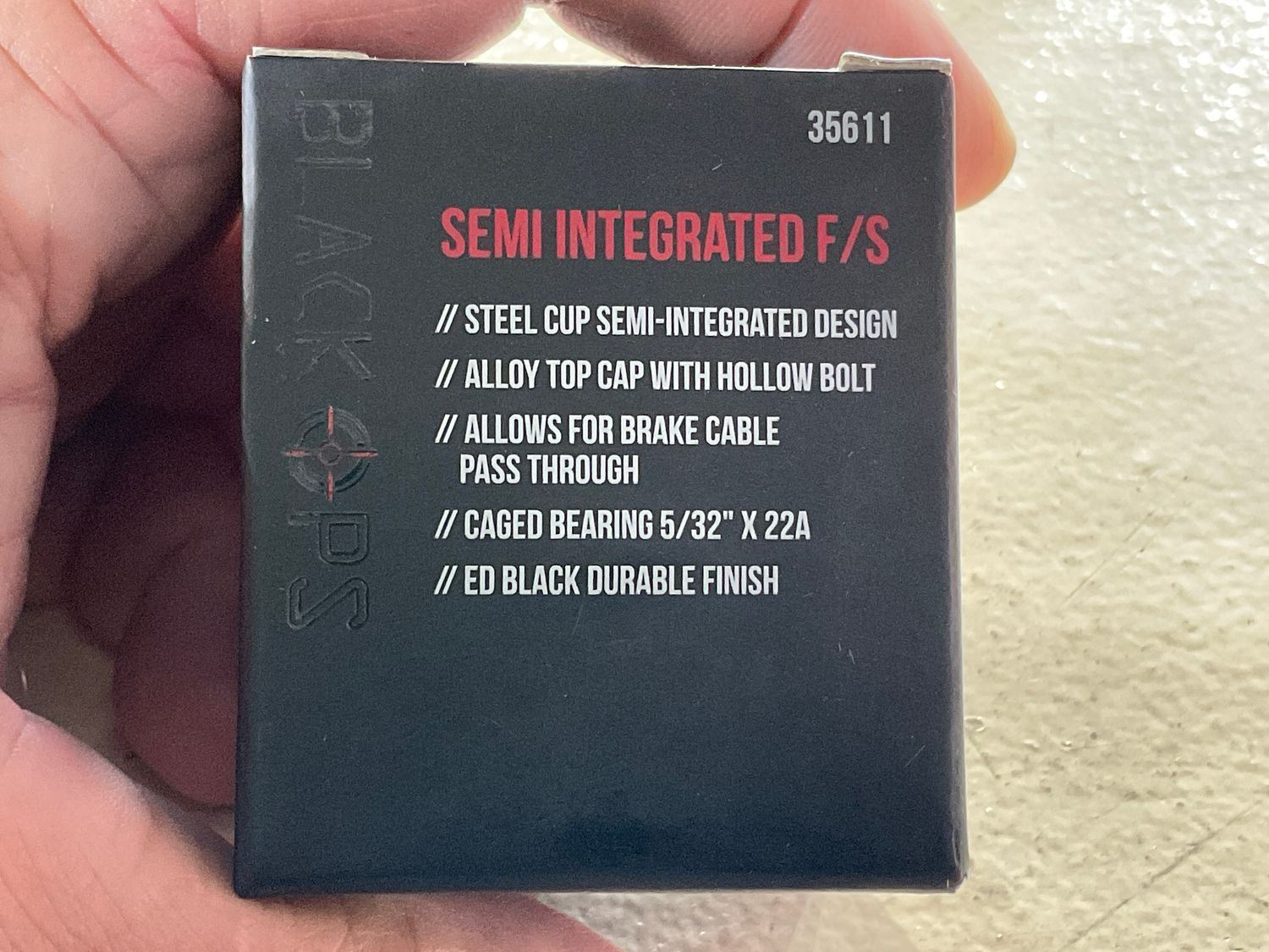 HEADSET BK-OPS SEMI-INT FS STL 28.6x44x30BK