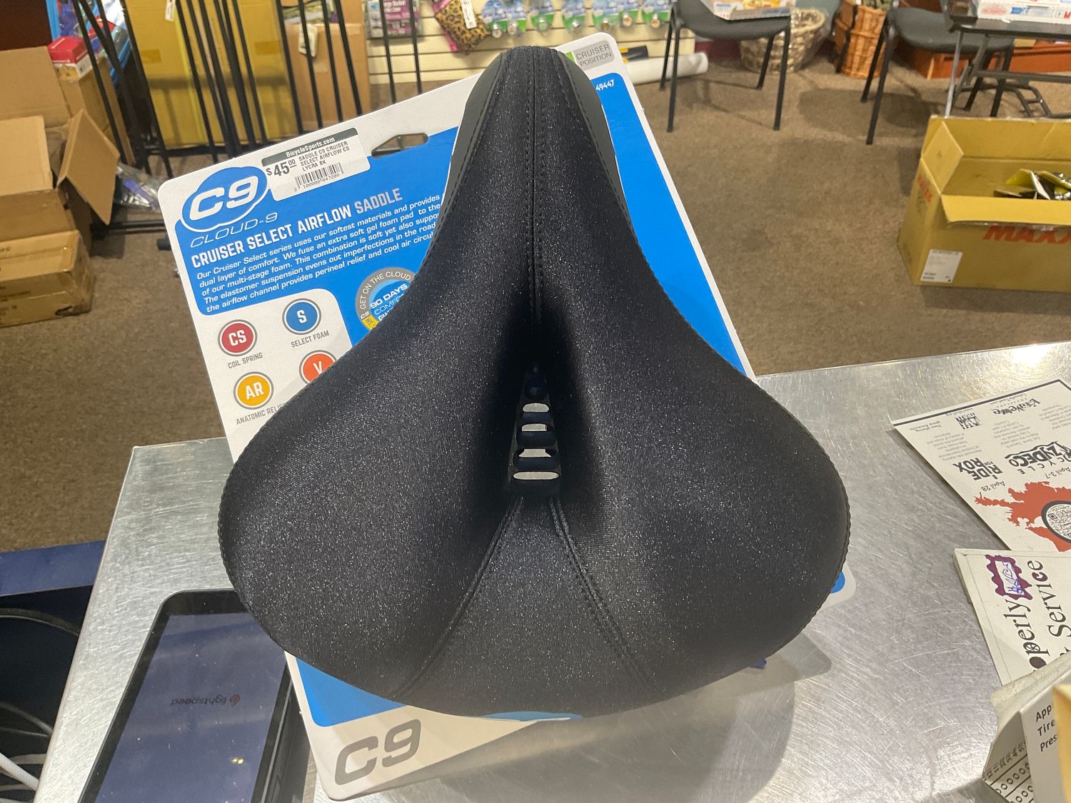 SADDLE C9 CRUISER SELECT AIRFLOW ES LYCRA BK