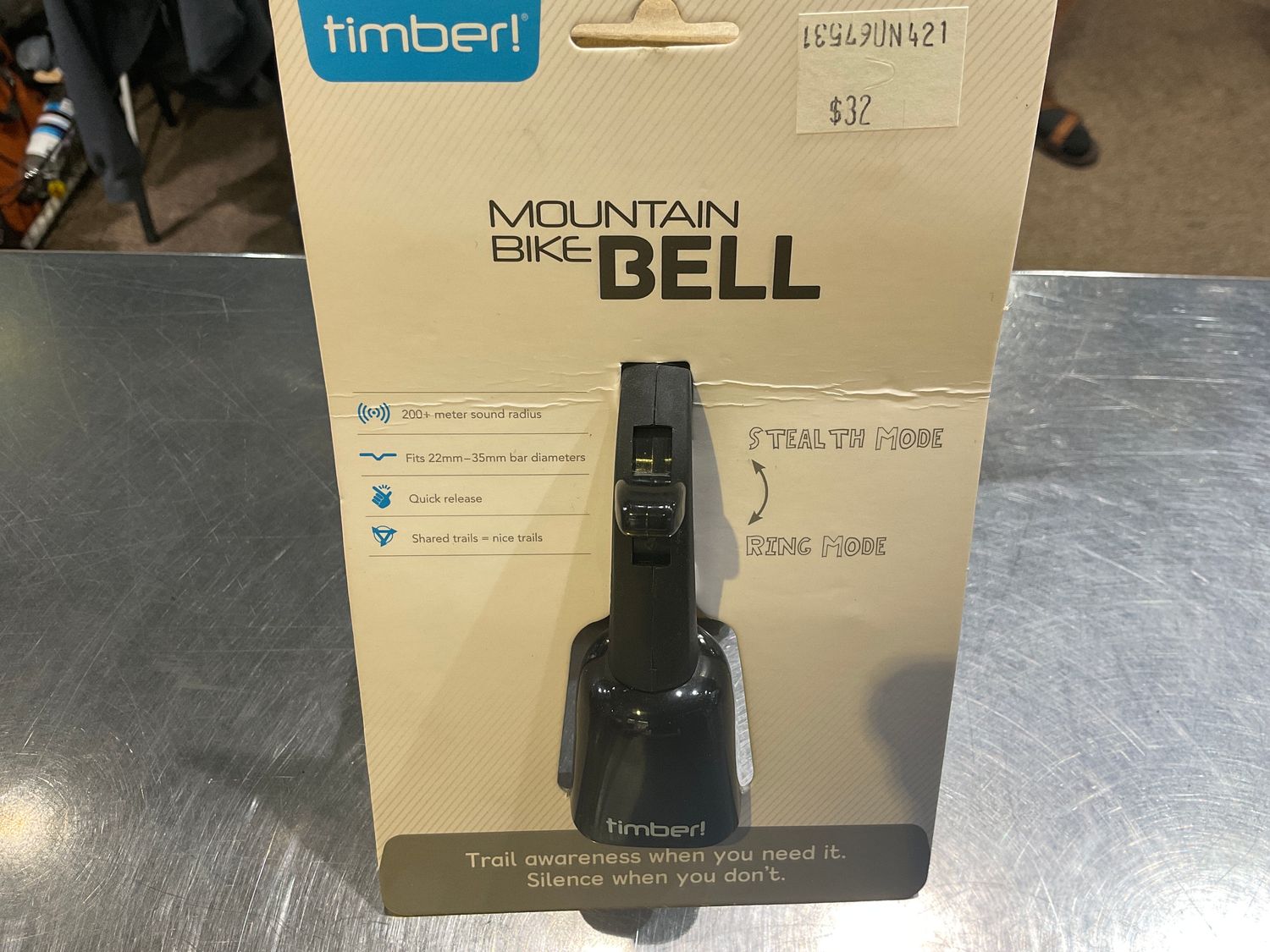 Timber MTB Bell: Black Quick Release