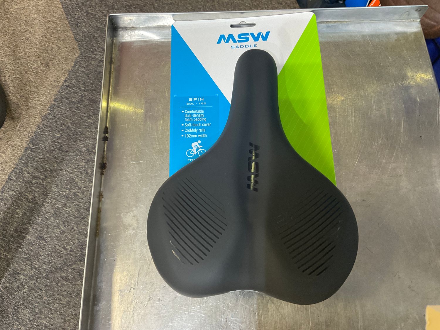 MSW SDL-192 Spin Fitness Saddle - Chromoly, Black