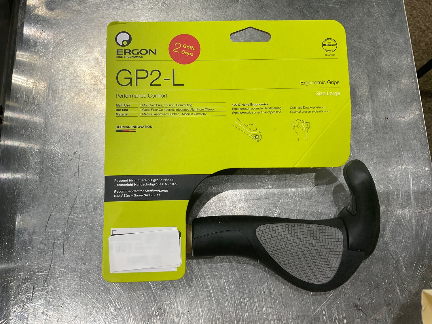 Grips Ergon GP2 Large - Black/Gray Lock-On
