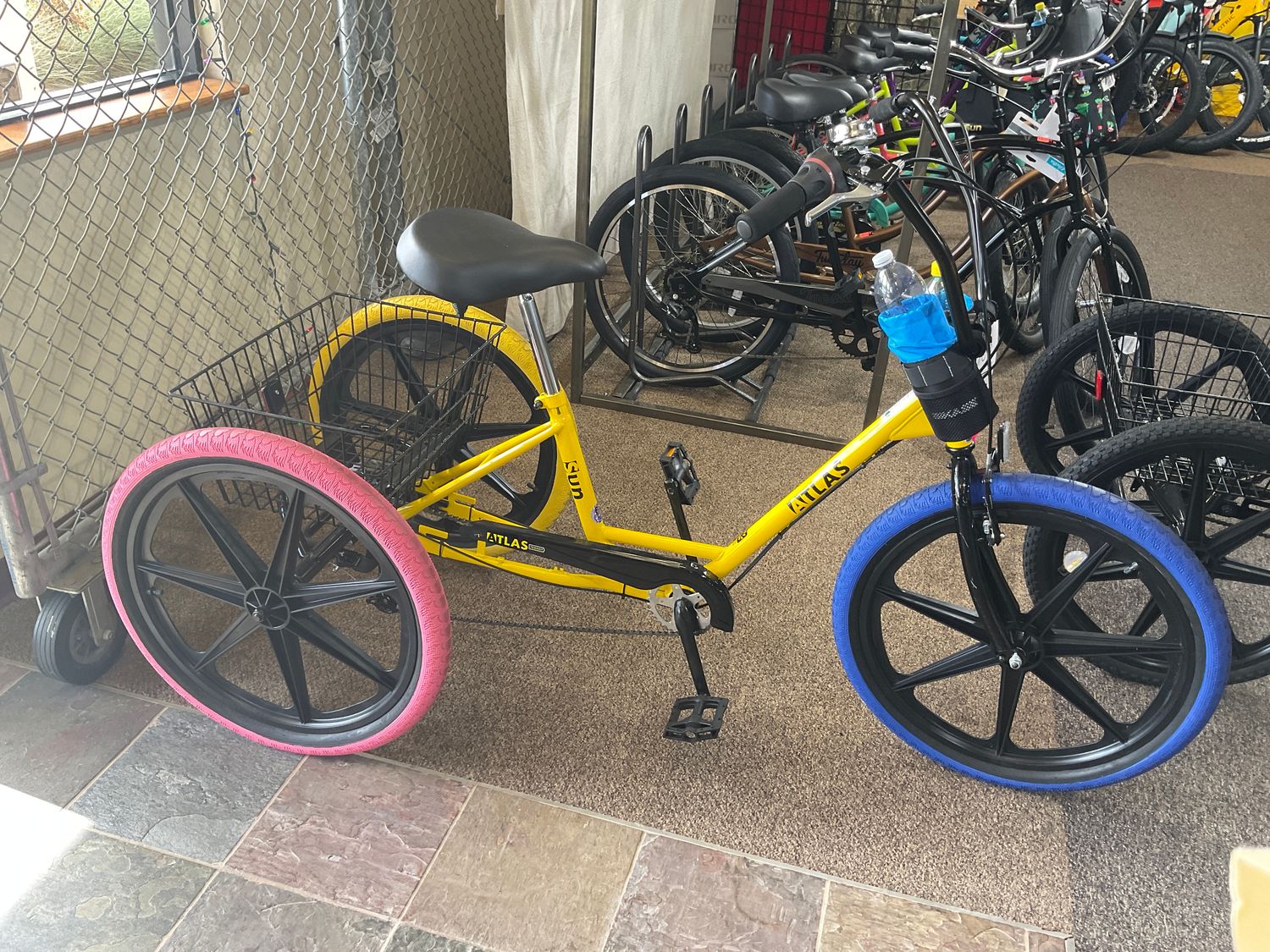 TRIKE SUN - ATLAS TRANSIT -  Yellow  -  Frame  Kit    ***W/ BLK BASKET***