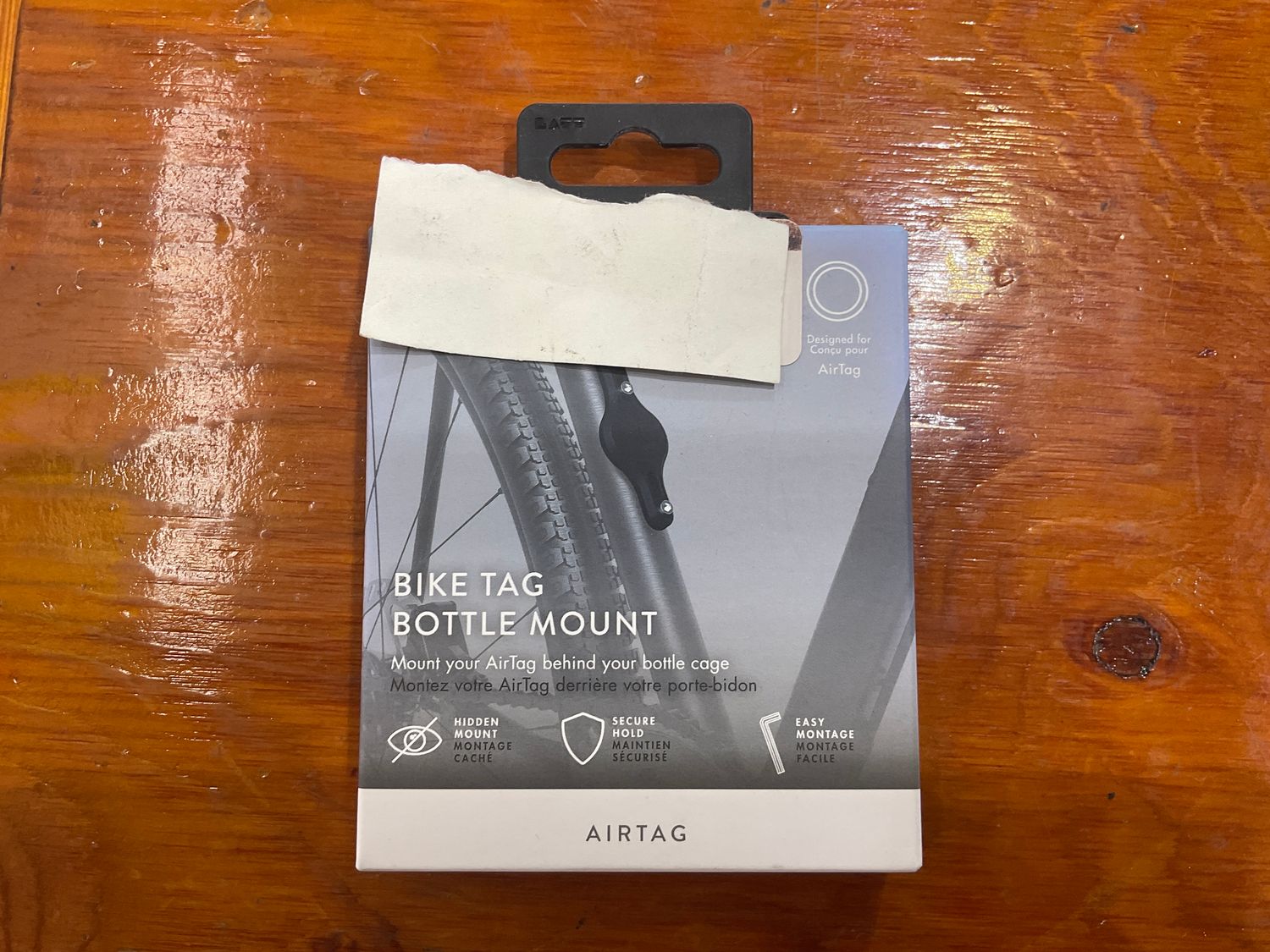 SECURITY AIRTAG HOLDER LAUT BOTTLE MOUNT BK