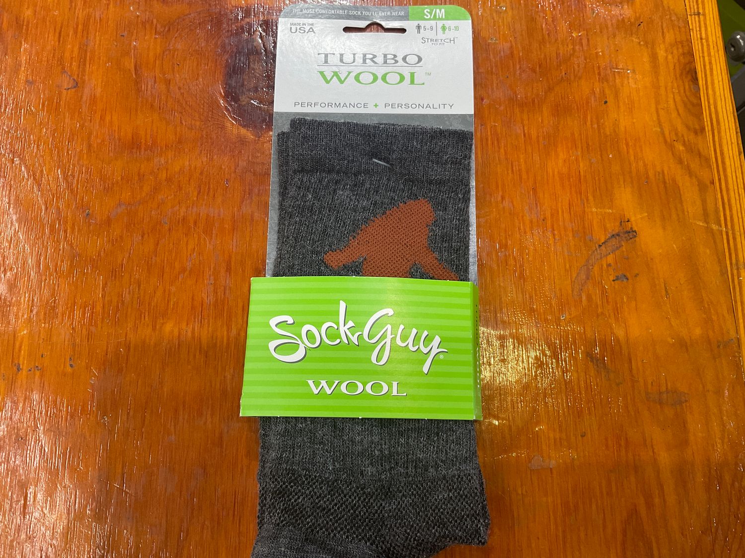SockGuy Wool Sasquatch Socks - 6 inch Gray Small/Medium