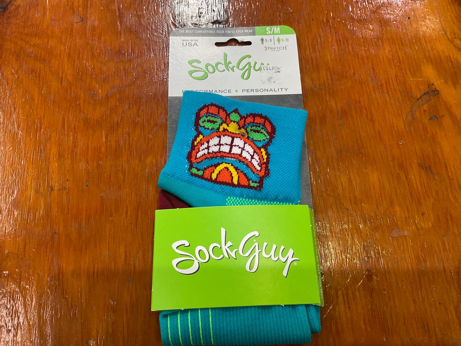 SockGuy Classic Friki Tiki Socks - 3 inch Blue Small/Medium
