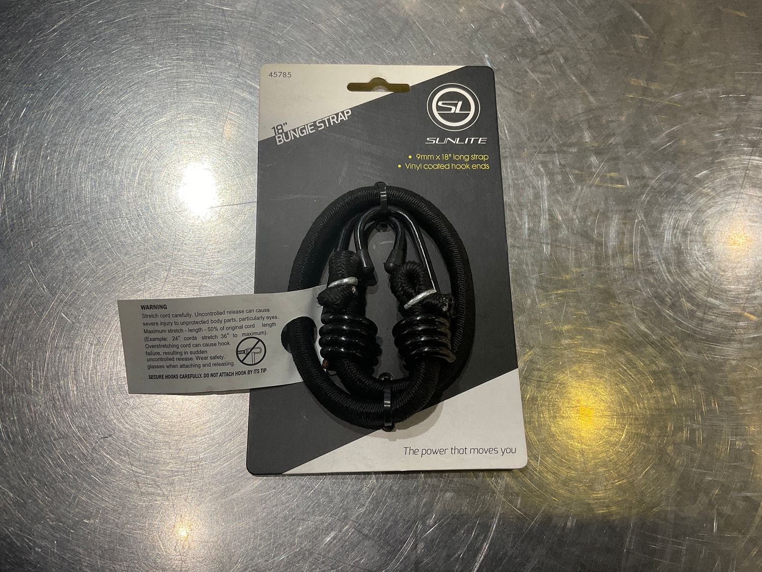 TIE DOWN BUNGEE SUNLT 18in 9mm BK