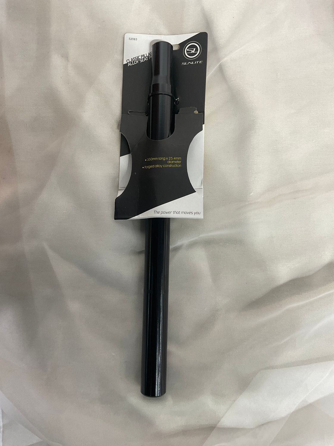 SEATPOST 25.4x350  NoCLAMP BK PILAR SUNLT