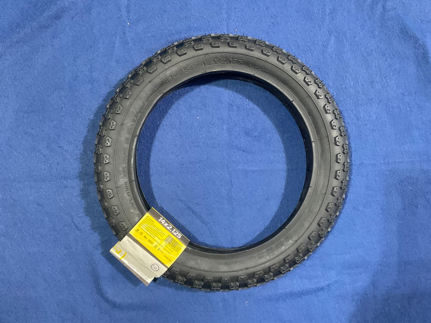 TIRE 14x2.125 BK/BK - K50 WIRE SUNLT