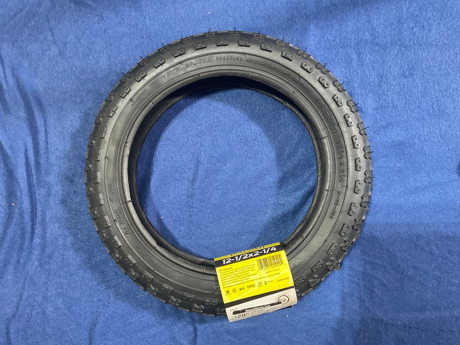 TIRE 12-1/2x2-1/4 - BK/BK - MX3 K50 WIRE -SUNLT